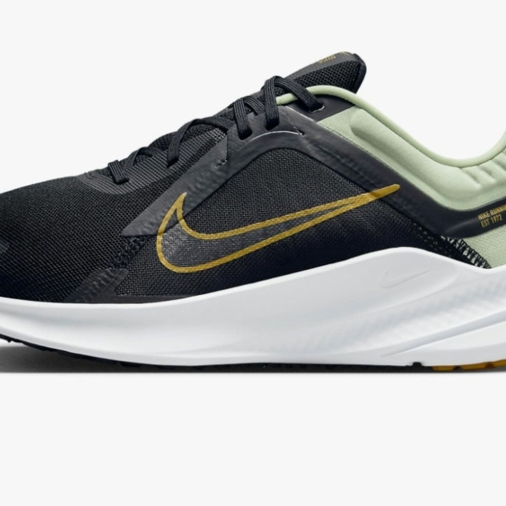 Nike Quest 5 DD0204-031 Black-Olive Aura-Bronzine Men's Running Sneakers 12